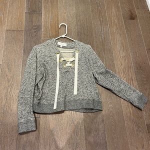 DEREK LAM 10 CROSBY lace up sweatshirt